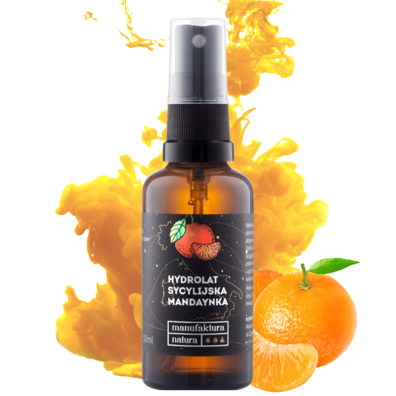 manufaktura natura-hydrolat mandarynka sycylijska-nawilzajacy-tonizujacy-regenerujacy-antyoksydacyjny-dla-kazdego-typu-skory-weganski-50-ml