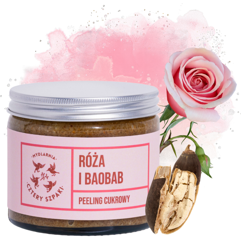 4-szpaki-peeling-cukrowy-roza-i-baobab-250-ml-naturalny-ujedrniajacy-weganski-bio