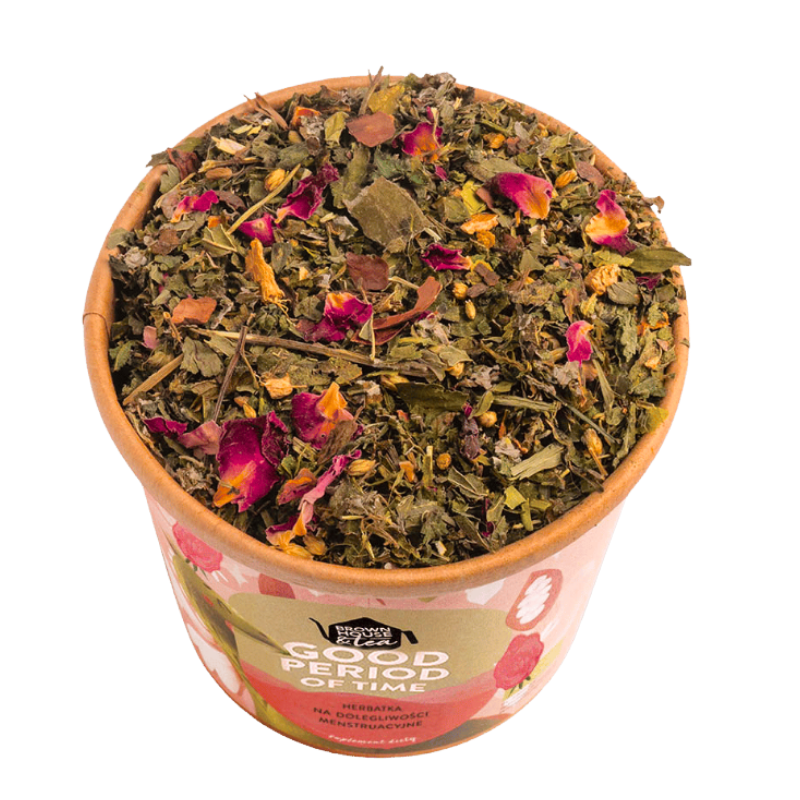 brown-house-tea-good-peroid-time-once-upon-pms-herbata-na-pms-menopauze-suplement-diety-na-wahania-nastroju-u-kobiet