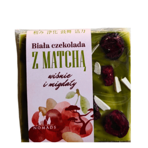 nomads-czekolada-biala-z-wisnia-migdalem-i-herbata-matcha-35g-naturalna-bez-sztucznych-dodatkow-tabliczka-czekolady-premium-na-prezent-luksusowa
