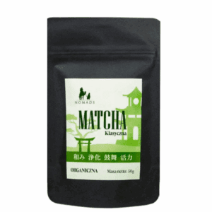 matcha Klasyczna Nomads 50g w czarnej torebce typu doypack