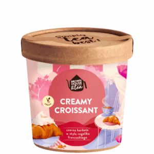 opakowanie herbaty Creamy Croissant Brown House & Tea 50 g na białym tle