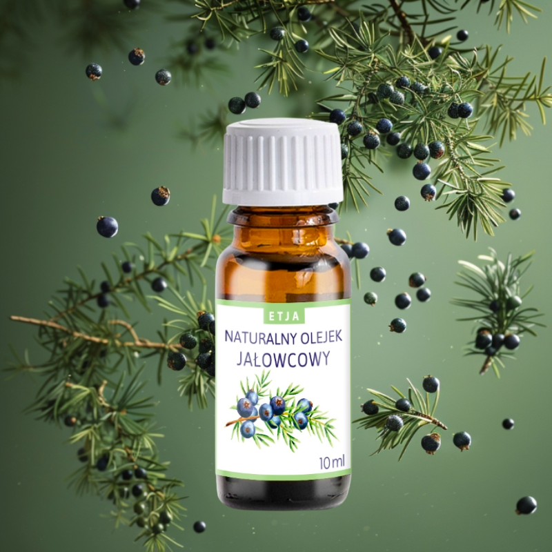naturalny olejek jałowcowy Etja 10 ml do kominka i oczyszczania powietrza