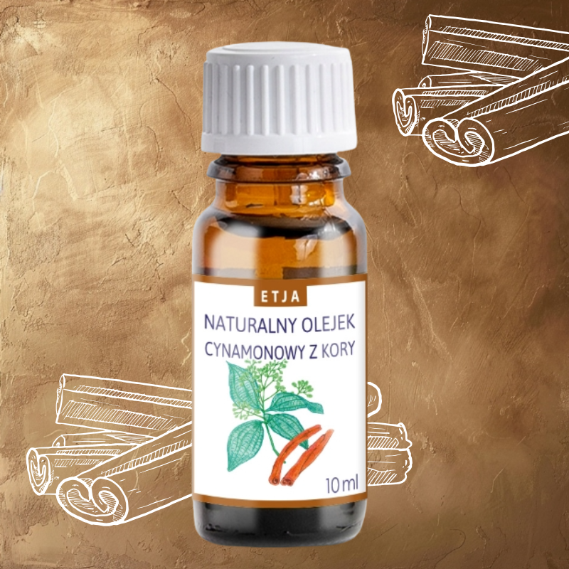olejek cynamonowy z kory Etja 10 ml w szklanej butelce