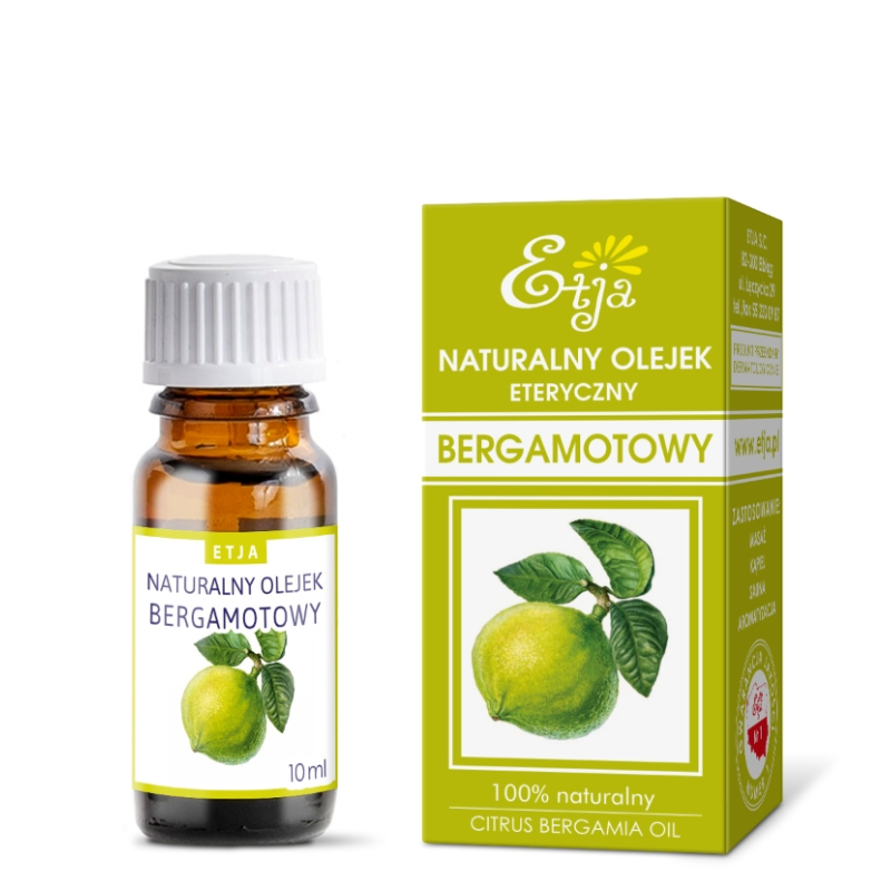 naturalny olejek eteryczny bergamotowy Etja 10 ml do aromaterapii i kąpieli