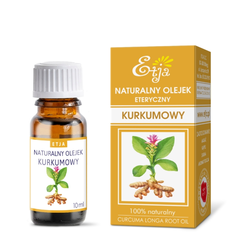 olejek eteryczny kurkumowy Etja 10 ml do masażu, kąpieli i aromaterapii