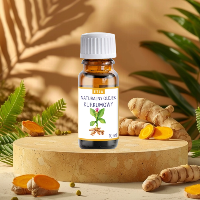olejek eteryczny kurkumowy Etja 10 ml – do masażu, kąpieli i domowej aromaterapii