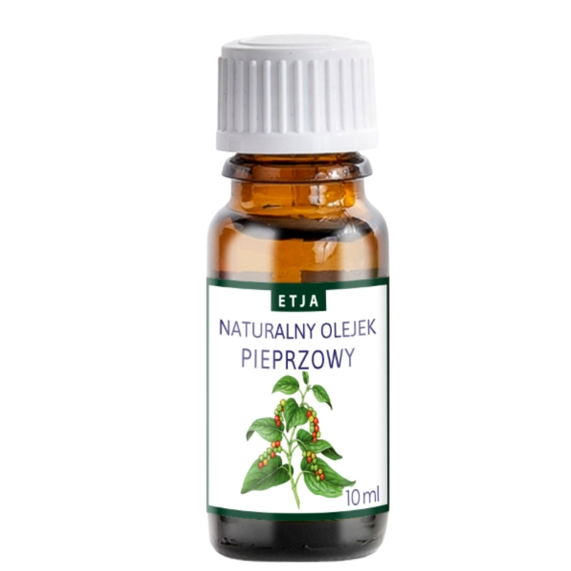 naturalny olejek pieprzowy Etja 10 ml do masażu, dyfuzora i kąpieli rozgrzewającej